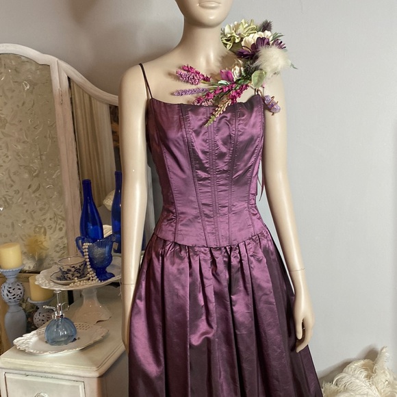 Vintage Gunne Sax Amethyst corset prom evening gown dress - Picture 3 of 9